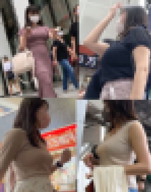 【通スピ＆スロー】ダイナマイト着衣巨乳様と、お椀型着衣巨乳様、４人ミックス！　サンプル画像1