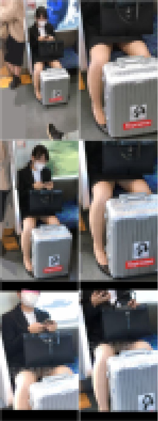 【11/7まで顔ボカシなし】マジ!?ありえへんくらいガニ股開脚して向かいのオッサンにパンツ丸出しになってるリクスーJD【音有り】 サンプル画像1