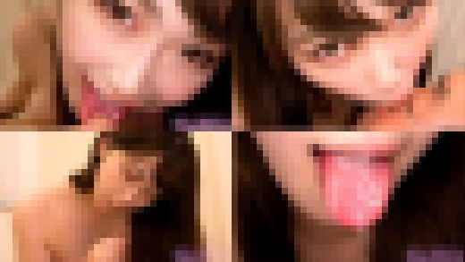 【舌フェチ唾フェチ】美園和花のエロい舌でたっぷり顔舐め鼻舐め＆手コキプレイ　サンプル画像1