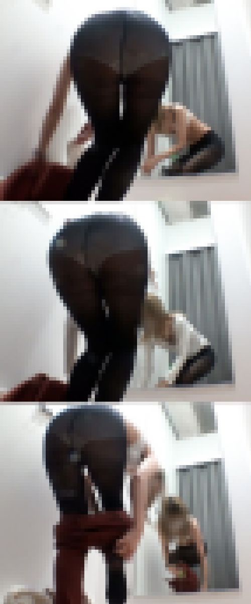 【黒パンストお姉さんの試着室】純白パンティが透けてエロ度増々!! サンプル画像2