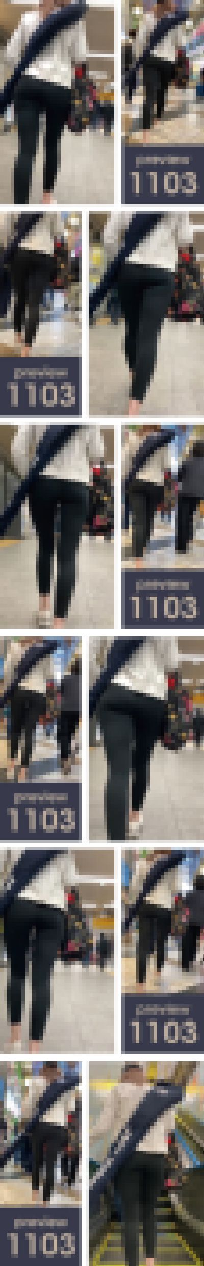 【1103】その黒光りする肉塊…まさに全裸ボディーペインティング状態!ピチピチヨガパンツ女子 サンプル画像2