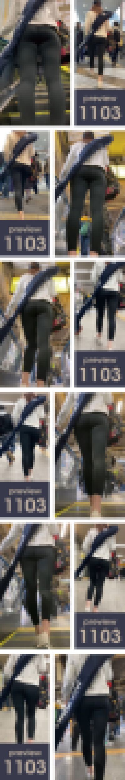【1103】その黒光りする肉塊…まさに全裸ボディーペインティング状態!ピチピチヨガパンツ女子 サンプル画像3