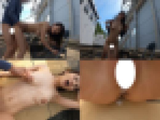 【野外露出】垂れ乳デカ乳輪の刺激を求める人妻と背徳露出旅【個撮】 サンプル画像3