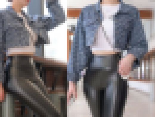 フルHD 人気のスキニージーンズ美人が皮レギンスで登場！パート１　ハメたくなる尻！尻を振りながら歩くさまは圧巻です！　サンプル画像2