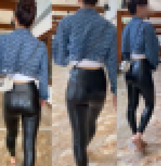 フルHD 人気のスキニージーンズ美人が皮レギンスで登場！パート２　ハメたくなる尻！尻を振りながら歩くさまは圧巻です！　サンプル画像3