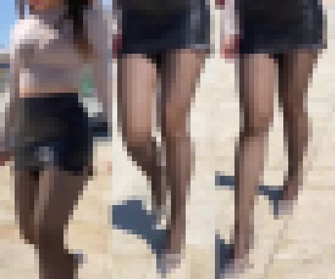 高画質 ミニスカずり上がりの黒パンスト肉尻美脚　サンプル画像1