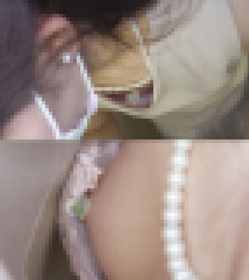 [4K][ブーケ作り]ブライダルドレスから乳首チラ、おっぱい、パンチラ、全てが〇見え[高画質]　サンプル画像1