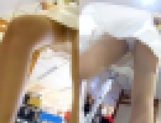 新フルHD高画質パンチラ逆さ撮り267　女子アナ系JDちゃん　行列につき、ゼロ距離パンチラ撮られまくり！　サンプル画像2