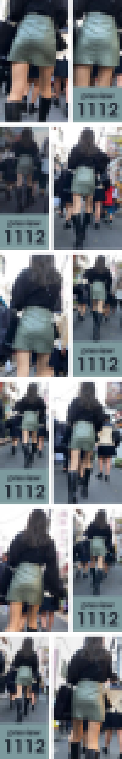 【1112】クビレハッキリでヒップラインピタピタで光沢ヌメヌメでP線クッキリでリアルリカちゃん人形系!ピチピチミニスカート女子 サンプル画像1