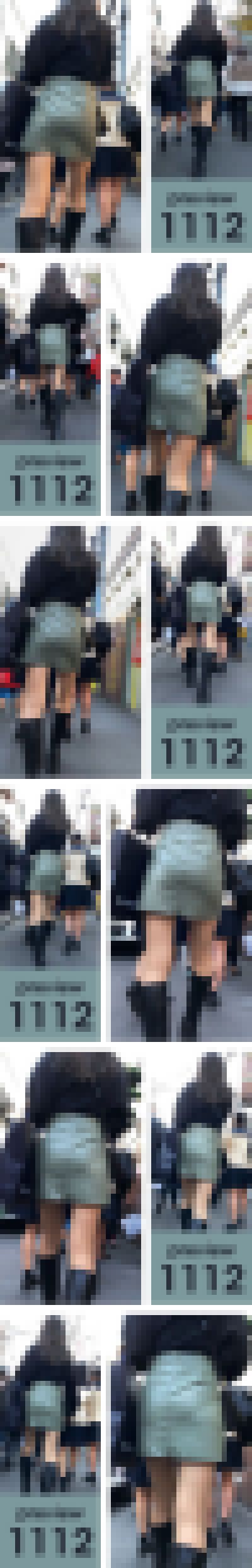 【1112】クビレハッキリでヒップラインピタピタで光沢ヌメヌメでP線クッキリでリアルリカちゃん人形系!ピチピチミニスカート女子 サンプル画像2