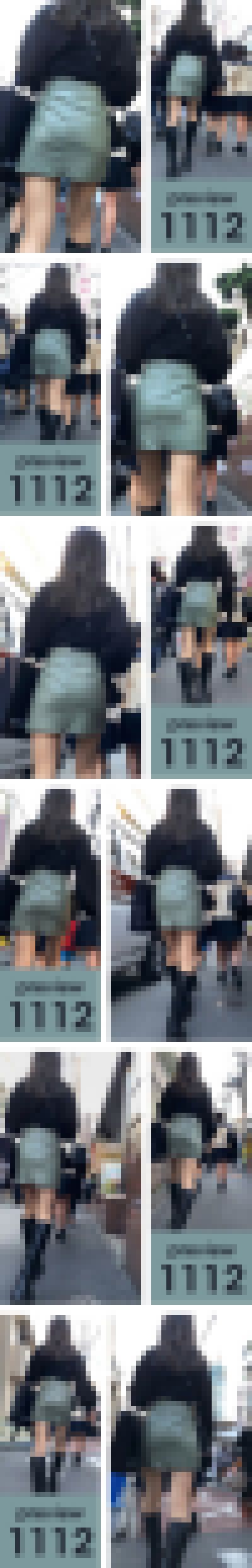 【1112】クビレハッキリでヒップラインピタピタで光沢ヌメヌメでP線クッキリでリアルリカちゃん人形系!ピチピチミニスカート女子 サンプル画像3