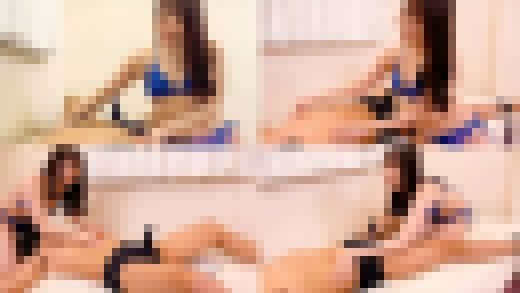 【F/M・M男くすぐり】水着美少女による四肢拘束くすぐり＆手コキ【白川ゆず】　サンプル画像1