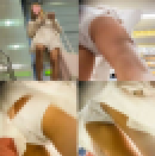 【4人セット♡】薄手の黄色ミニワンピに食込み青サテンパンティーの女の子♡ サンプル画像3