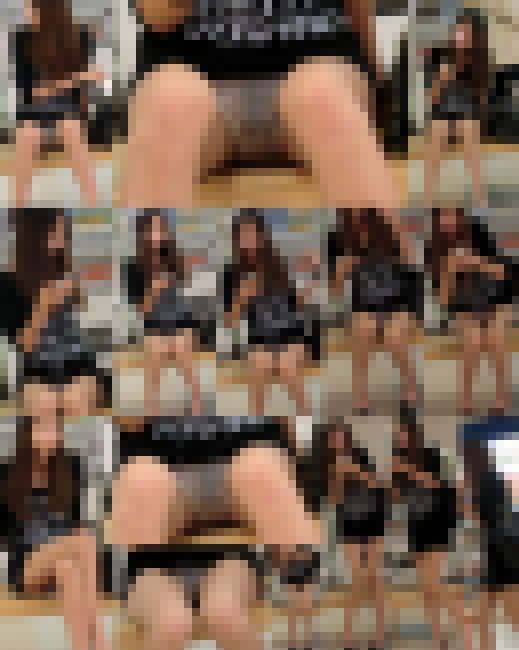 【高画質顔有】陰毛が透け透け白Pギャル美少女の破廉恥ぱんちら盗撮　サンプル画像3