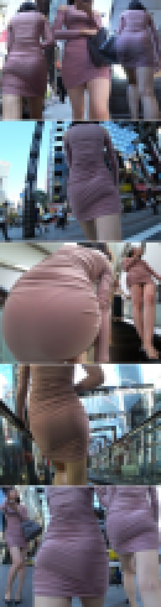 【高画質】オムニバス尻ーズ「ボディコン編」3名収録　スカ系着衣尻の醍醐味ってコレなんですよね♪　サンプル画像1