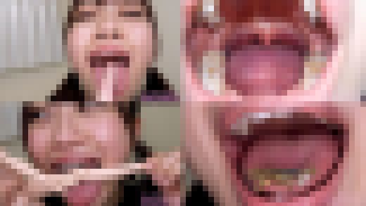 【口内フェチ】笠木いちかのマニアックな口内観察・口内フェチプレイ！【丸吞み】　サンプル画像1