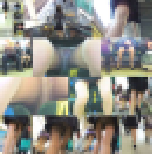 電車対面エロいスーツOLさんの開脚モロパンチラ盗撮動画 サンプル画像1