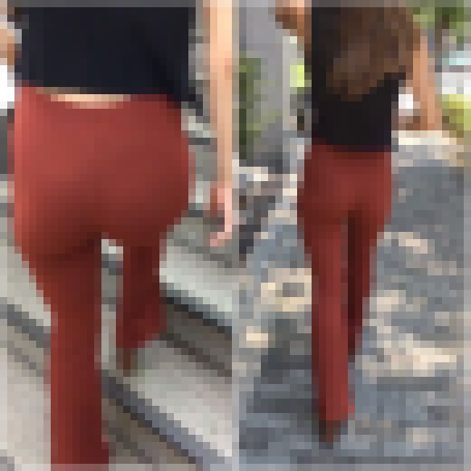 《◆最終値下げ◆》　【お尻を揺らす長身フェロモンGALのリブニットパンツ姿】　サンプル画像3