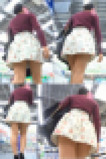 ◆◇健康的なお尻に喰い込んだド派手なTバックを穿いたお姉さんを逆さ撮りwww！！◆◇　サンプル画像1