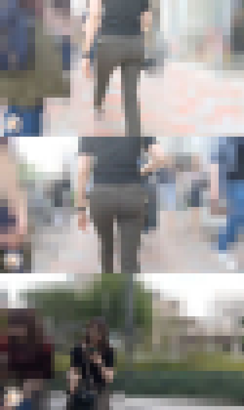 【新機材】【FHD高画質】 アンクルパンツくっきりライン付き女子大生　サンプル画像3