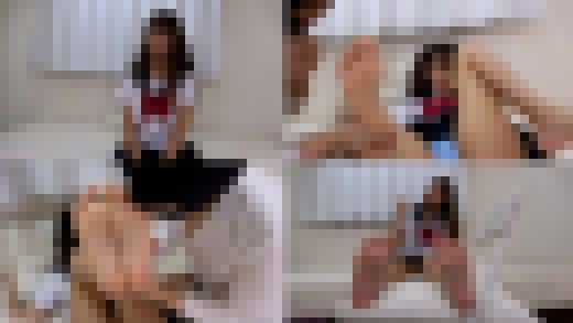 木下ひまりちゃんの足舐め、足裏見せつけオナニーサポート！【足裏フェチ】　サンプル画像1