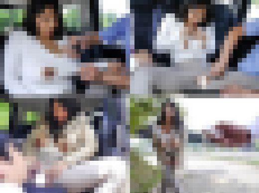 【1m超えIカップ】いやらしい爆乳を晒して人妻を露出調教した【個撮】 サンプル画像1