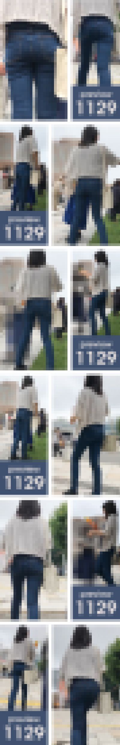 【1129】富士山くちびるとパイ乙と髭シワと時々お尻！ピチピチスキニージーンズ女子　サンプル画像1
