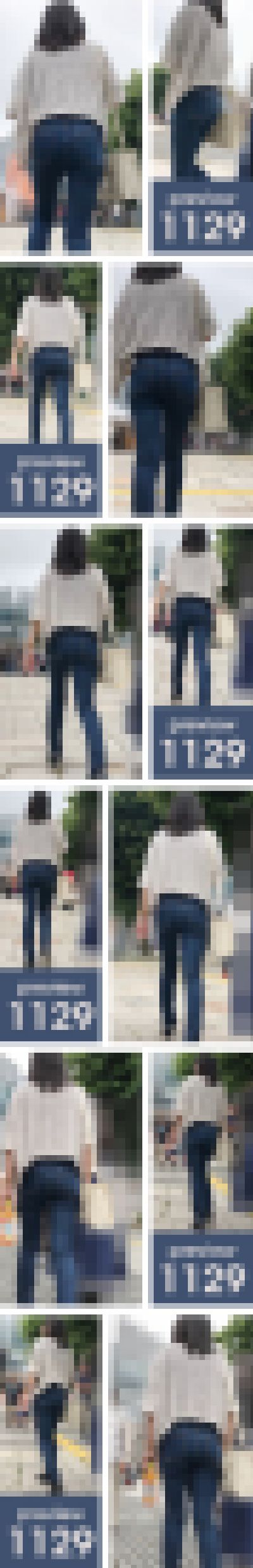 【1129】富士山くちびるとパイ乙と髭シワと時々お尻！ピチピチスキニージーンズ女子　サンプル画像2