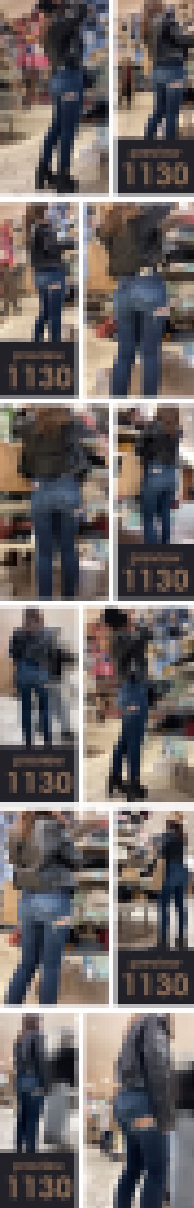【1130】キューピーちゃんとお戯れ(?)無限メリーゴーランドフィッティング地獄!ピチピチスキニージーンズ女子 サンプル画像2