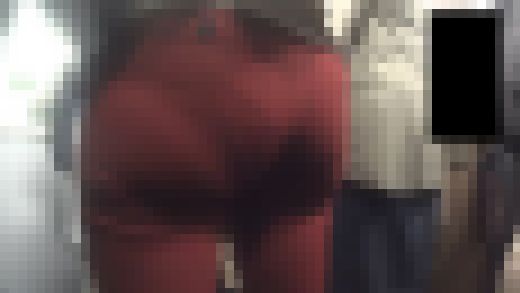 尻肉ハンター.008 安産型巨尻パンツスーツ赤　サンプル画像3