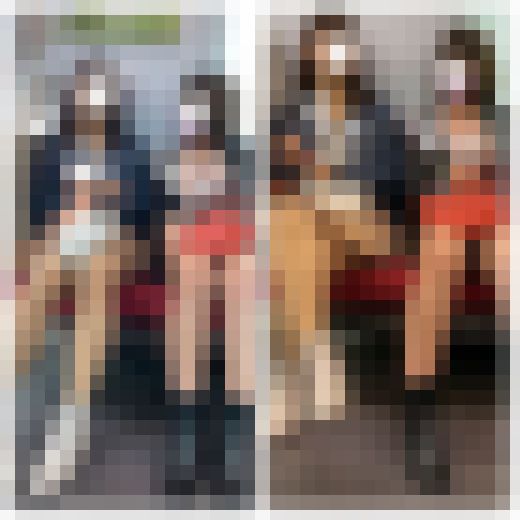 脚フェチ455 仲良し2人組みの美人女子大生の対面エロ過ぎる生脚パンスト美脚　サンプル画像1