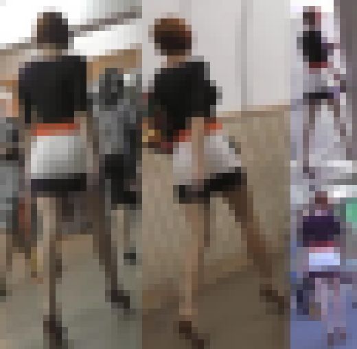 【盗撮】巨乳！長身お姉さんのタイトミニから見えたチラリズム！！　サンプル画像1