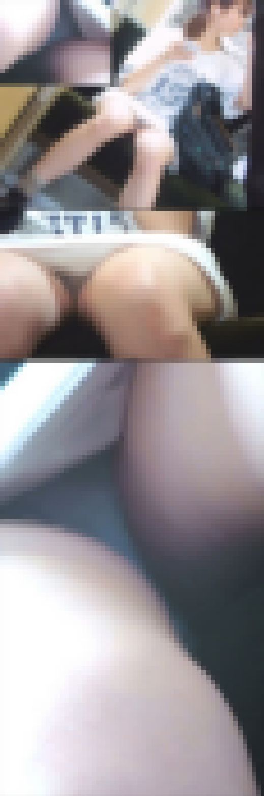 【電車内対面P盗撮】私服娘丸見えパンツをじっくり盗撮パンチラ動画　サンプル画像1