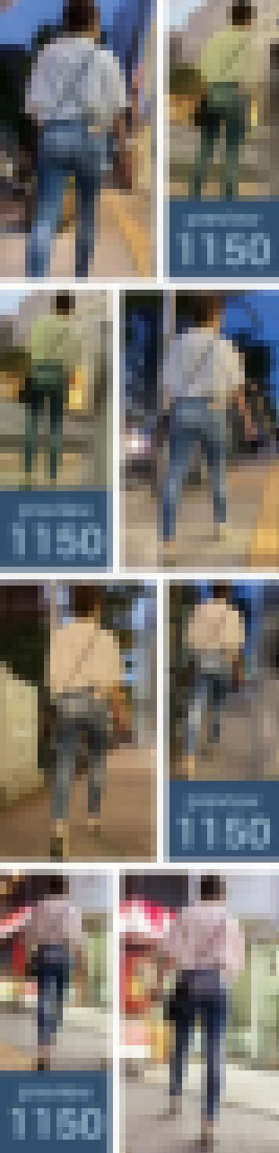 【1150】金魚のしっぽみたいな髪型のカワイ子ちゃんの後ろで金魚のフン状態なボク！ピチピチスキニージーンズ女子　サンプル画像3