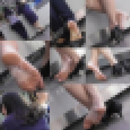 【フルHD動画】インフォメーションスタッフのパンプス脱ぎ サンプル画像1