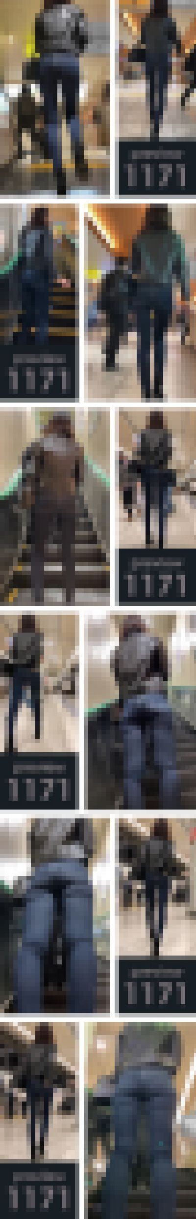 【1171】「ハイハイ…今日も変態にガン見されてるアタシです…ってね！」余裕の回避になす術無し！ピチピチスキニージーンズ女子　サンプル画像2