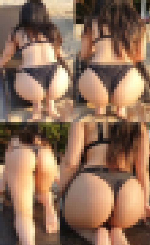 高画質 海水浴場のデカ尻・肉尻ビキニ６　サンプル画像1