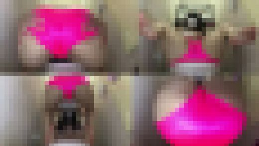 「クリち〇ぽ、やべぇ~♡」下品声!?パツ×2スパッツ♡擦り付けオナニー♡ サンプル画像2