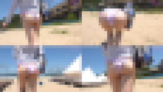 夏だ！海だ！水着女子だ！（1） 乳輪ハミ出し揺れる巨乳、ビキニお尻盗撮編　サンプル画像3