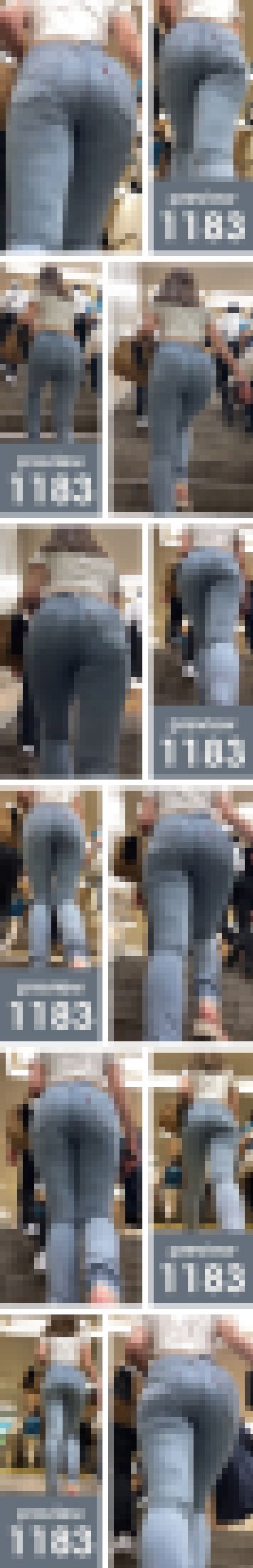 【1183】今回だけは声を大にして言いたい「尺じゃないのよ中身なのよ！」ピチピチスキニージーンズ女子　サンプル画像1