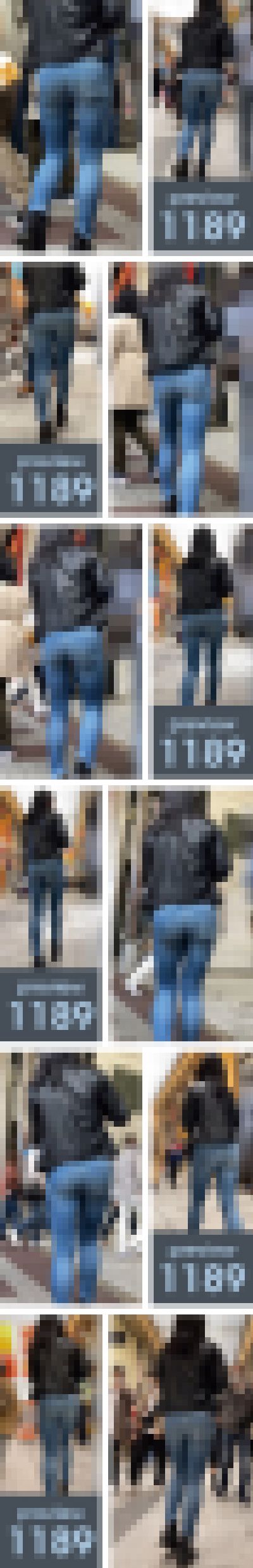 【1189】0度！45度！90度！135度！180度！なんか尻ほっぺが分度器みたくなってるし！ピチピチスキニージーンズ女子　サンプル画像2