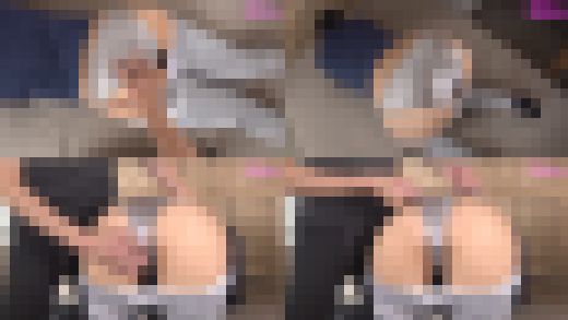 デカ尻レギンス女子の尻弄り（2） むっちり巨尻お触り、生パンティーのワレメ愛撫編　サンプル画像3