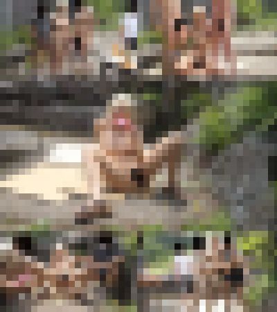 【野外露出】金髪ギャルとお外でオナニーWフェラ　サンプル画像2