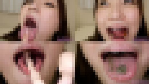 【口内フェチ】夕季ちとせのマニアックな口内観察・口内フェチプレイ！【丸吞み】　サンプル画像1