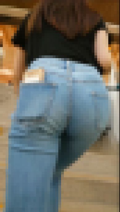 【食べ頃ヒップ】ダッチワイフにしたい清楚な細身ぴったりデニム尻女　サンプル画像3