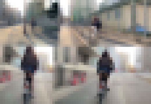 【立ち漕ぎパンツ】学校付近で待ち伏せ。激かわJ●の純白パンティ【自転車パンチラ】 サンプル画像2
