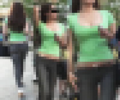 【FHD高画質】乳揺れ巨乳美人のスキニー尻 サンプル画像2