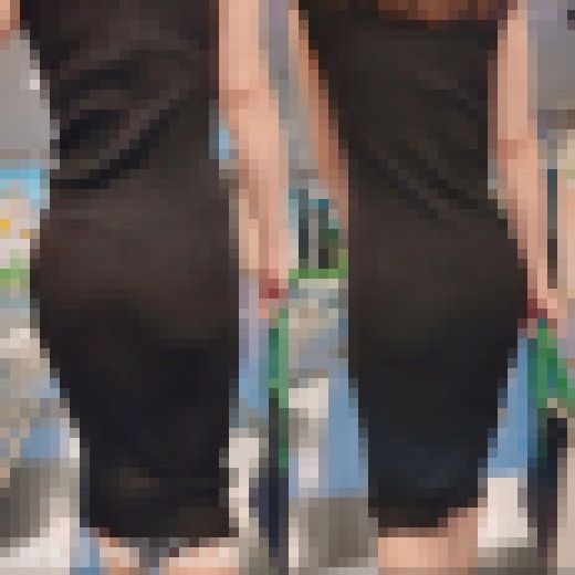 【黒ニットワンピ】タイトなワンピースのむっちりヒップ2　サンプル画像2