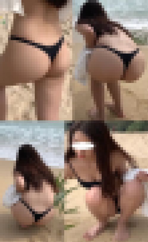 高画質 海水浴場のとんでもないTバック2 サンプル画像1