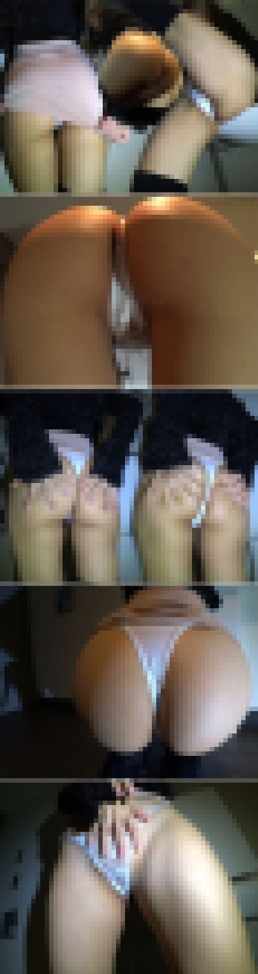 【超高画質】《番外編》前チラの極み！！Tバックガン透けの極薄ボディコンワンピはヤバい…というか常時前チラってますｗ　サンプル画像3